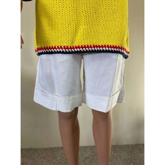 NWT Scoop NYC 100% Cotton Yellow Knit Tunic Sweater Size 4 - Picture 4 of 13